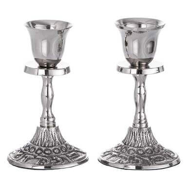 Dazzling Silver Candlesticks for Shabbat